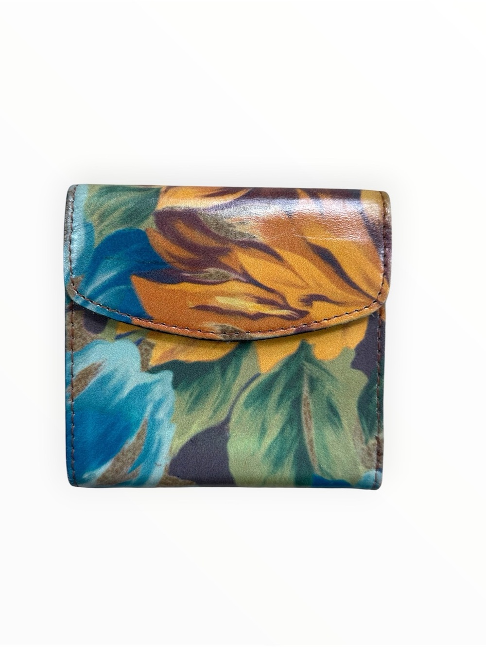 Patricia Nash Reiti bifold frame wallet made from floral-printed Italian leather